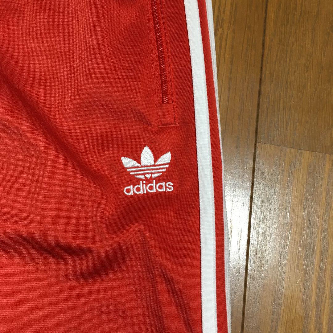 アディダスオリジナルス　ジャージ　パンツ　レッド　レディースＭサイズ