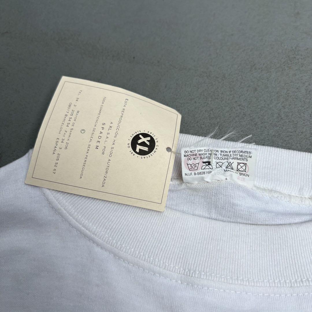 90s picasso deadstock 花持つ手　ART 半袖　Tシャツ