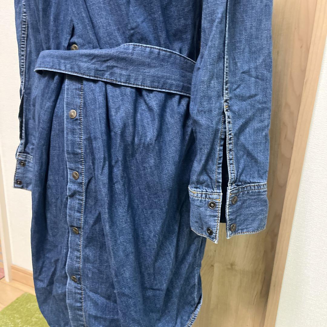 DIESEL デニムシャツ　ジップ　ワンピース　XXS DIESEL デニムシャツワンピース XSサイズ ベルト付 - メルカリ