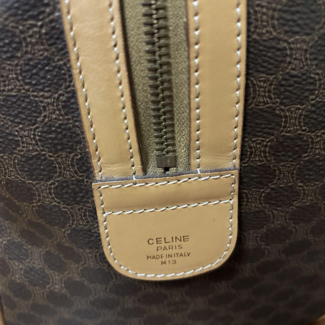 【美品】CELINE セリーヌ マカダムボストンバック　　トリオンフ　ブラウン