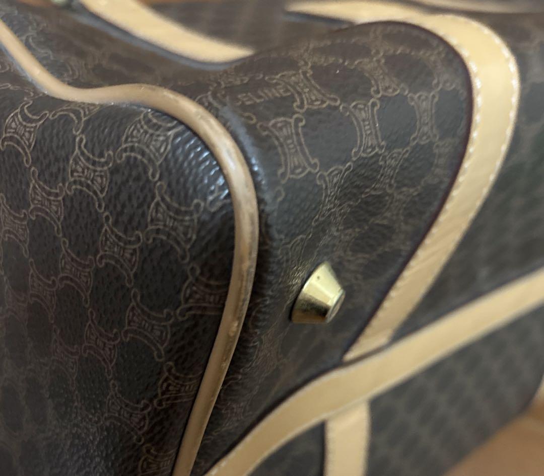 【美品】CELINE セリーヌ マカダムボストンバック　　トリオンフ　ブラウン