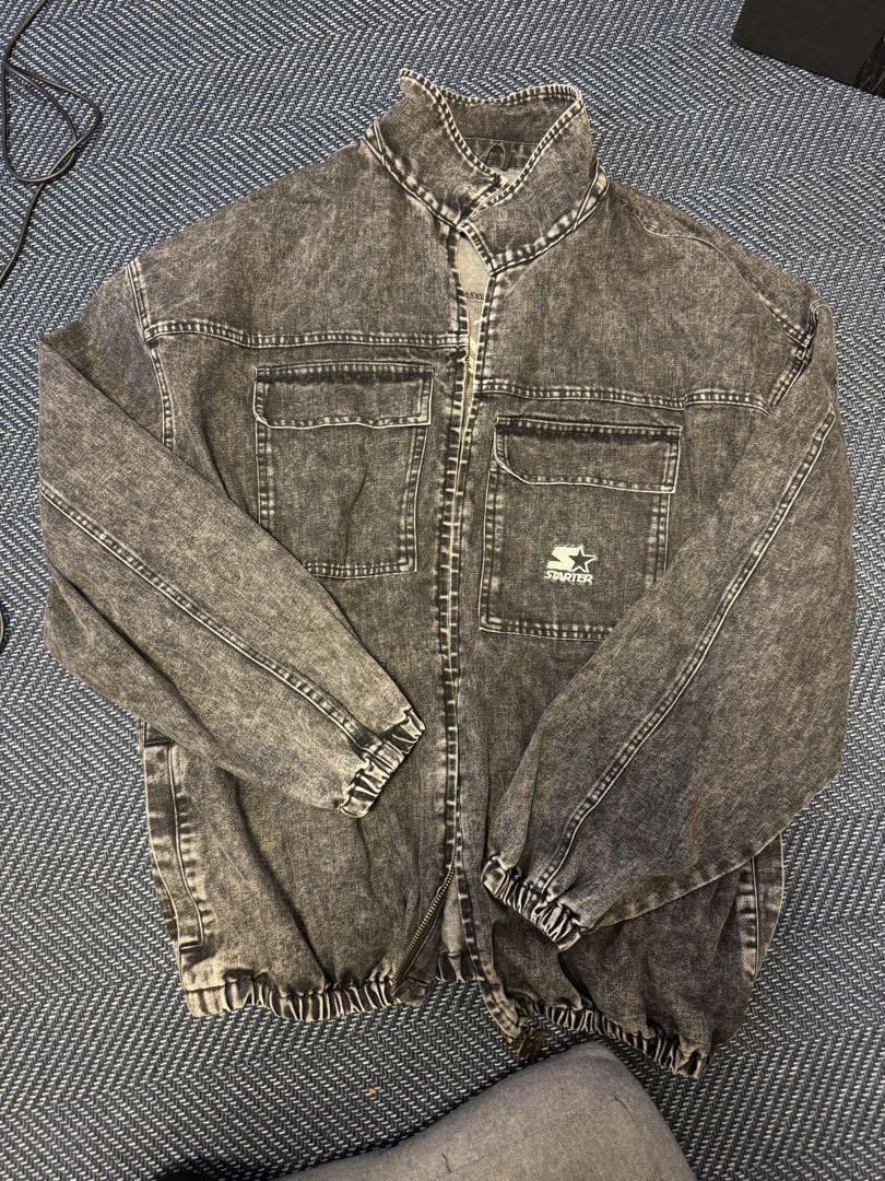 Starter Black Label グレー デニムジャケット L