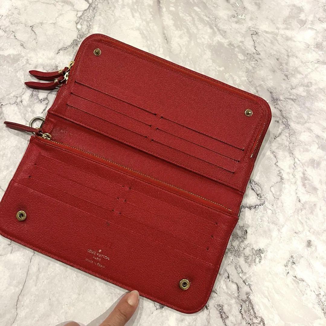 正規店購入✨LOUIS VUITTON 長財布 赤　モノグラムポルトフォイユ