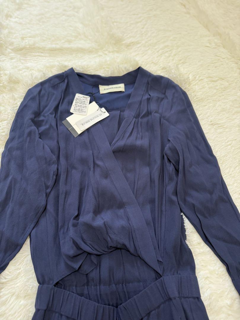 BY MALENE BIRGER ワンピースドレスシルクネイビーレーヨン