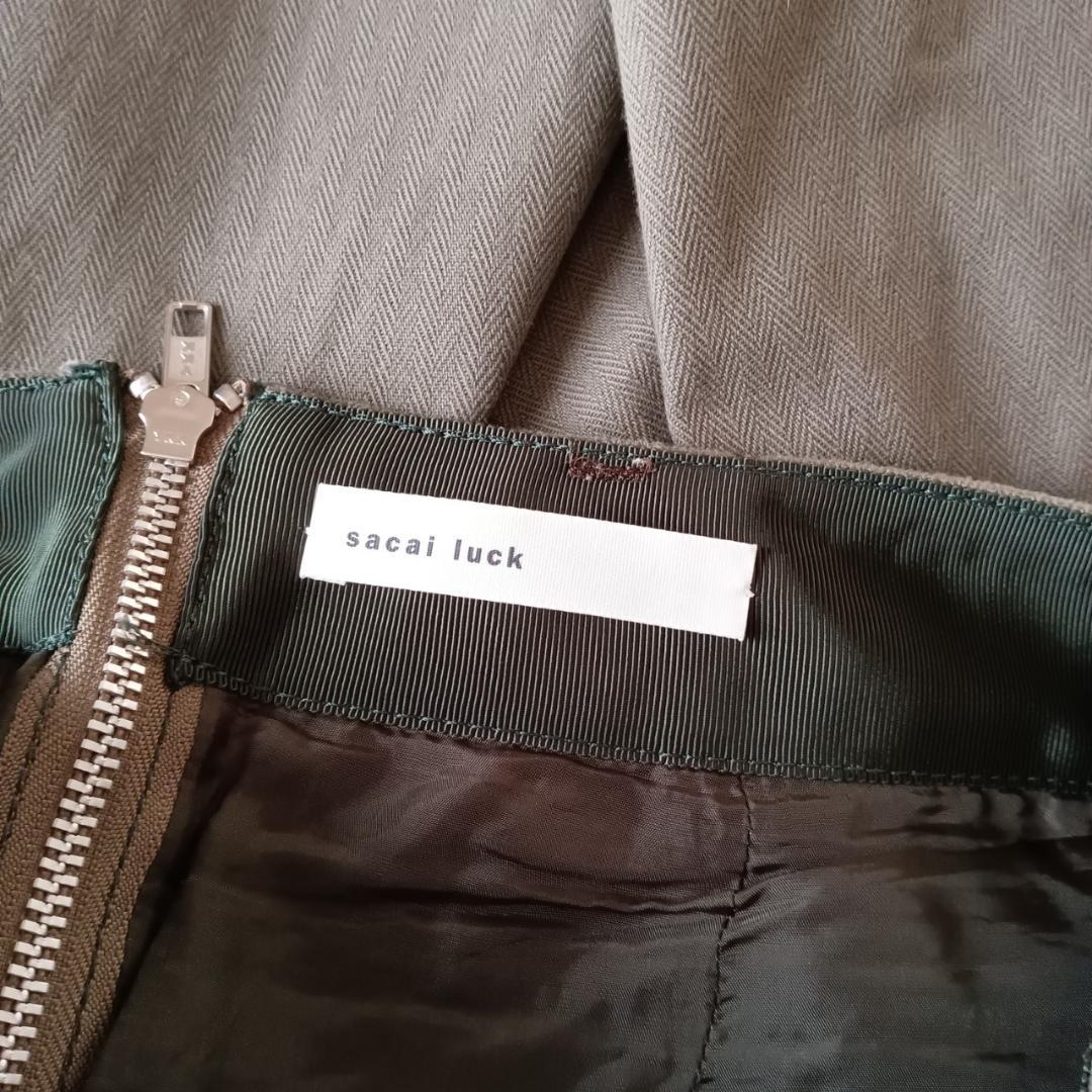 品質が完璧 sacai luck サカイラック スカート日本製 X1229 ひざ丈