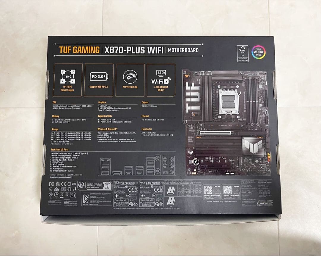 ASUS TUF GAMING X870 PLUS WIFI マザーボード ASUS TUF GAMING X870 PLUS WIFI マザーボード