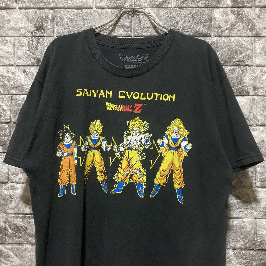 【メーカー直送】 希少 ドラゴンボールZ 黒 ゴクウ スーパーサイヤ人 L Tシャツ トップス