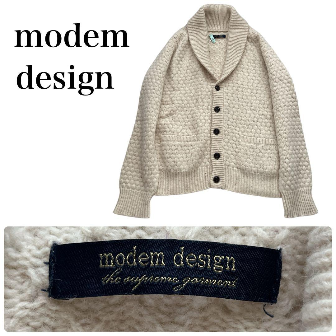 modern design 肉厚ウール ショール カーディガン キナリM modem design