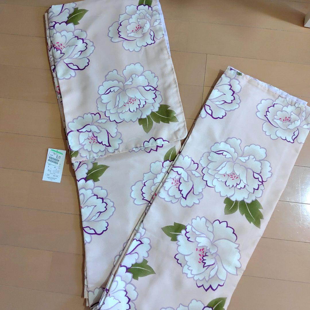 新品◇タグ付き◇ポリエステル◇牡丹柄◇着物