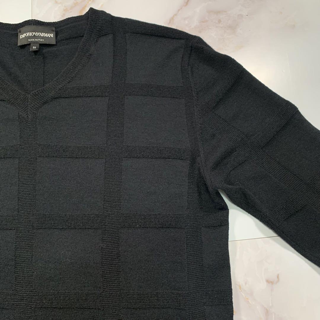 EMPORIO ARMANI エンポリオアルマーニ コットンニットセーター 黒