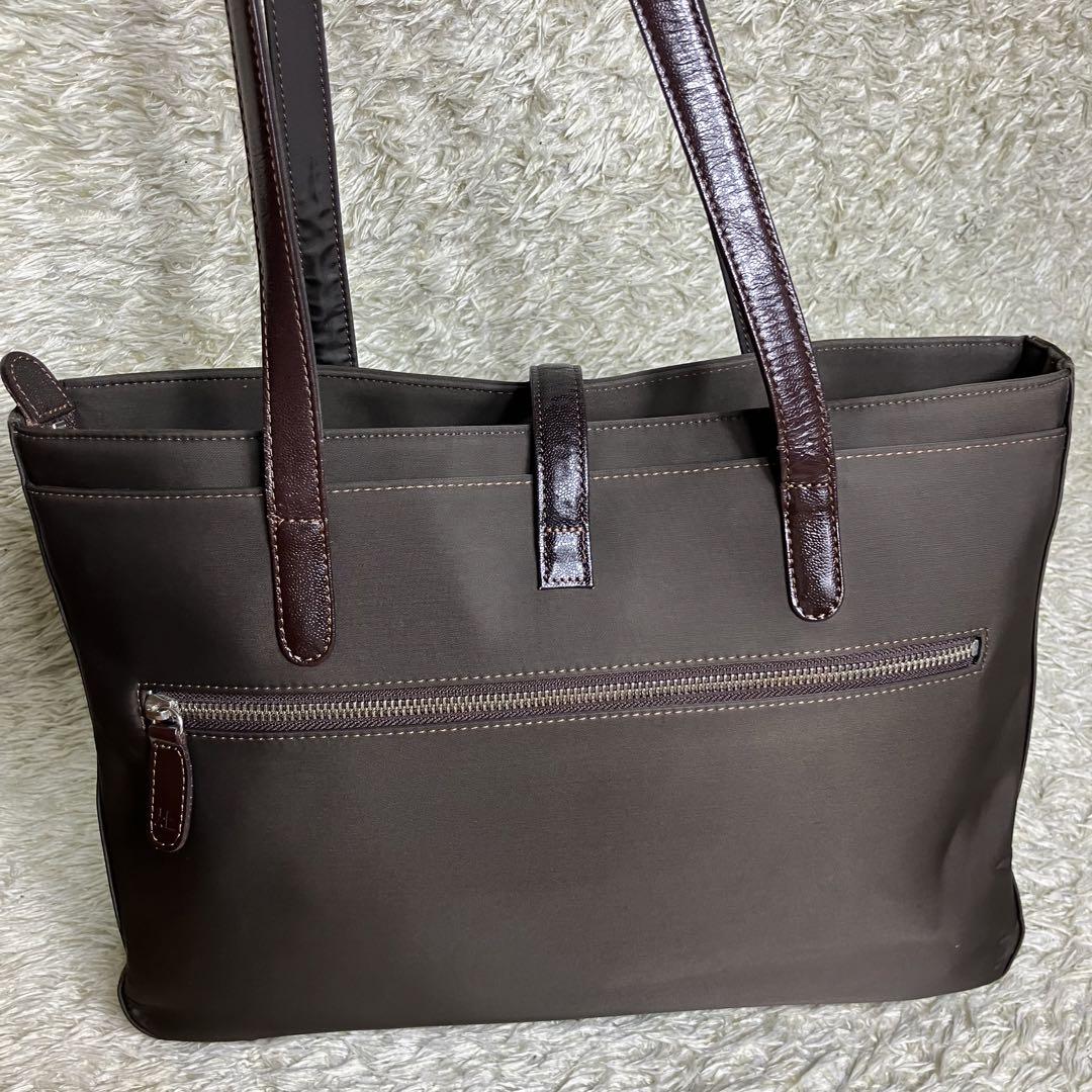 courreges クレージュ A4可 4室 トートバッグ ナイロン・レザー