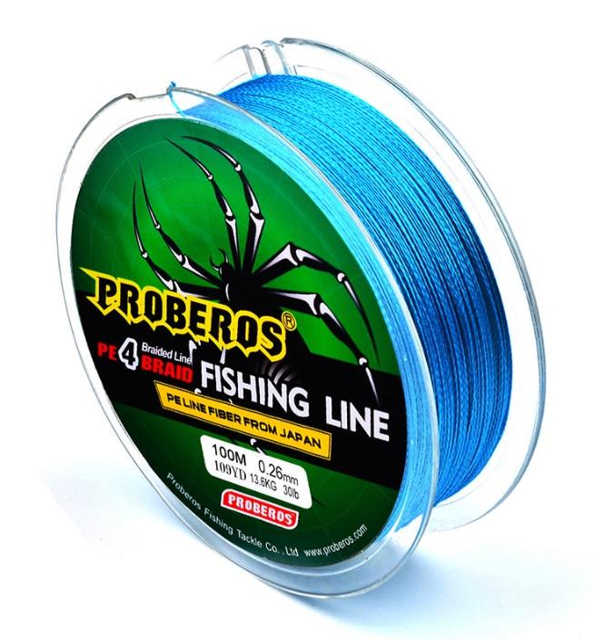 PEライン 高強度 PRO 0.8号 10lb 100m巻き カラーブルー