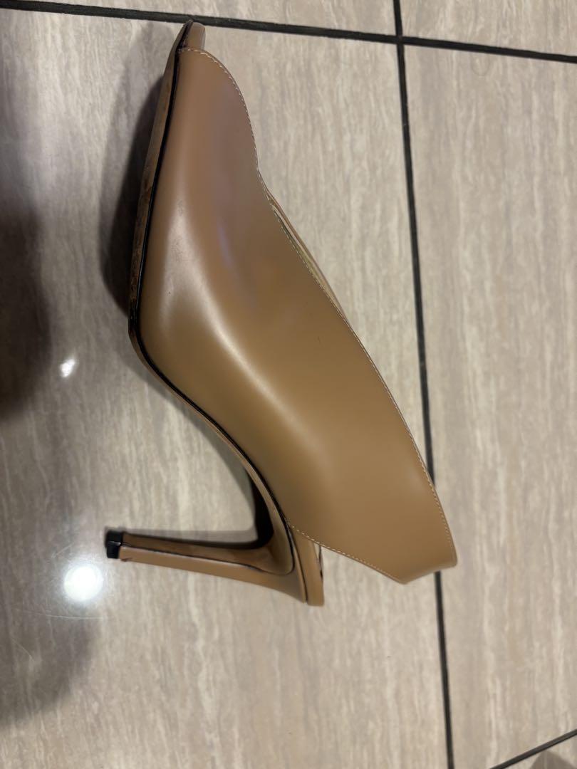 JIMMY CHOO ベージュ オープントゥ ハイヒール 38