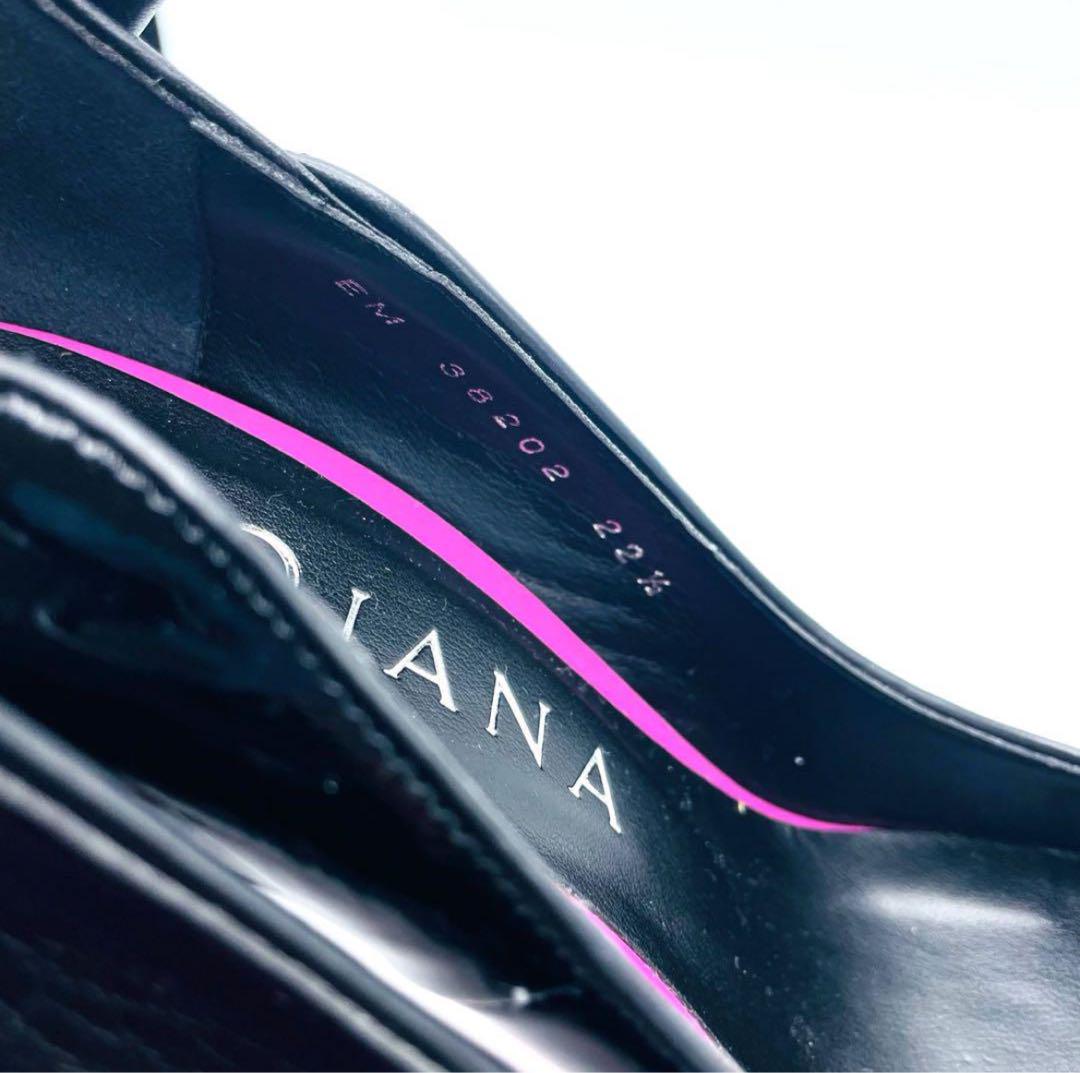 新品　Diana ダイアナ　パンプス　ピンクソール　ブラック　エナメル　1845