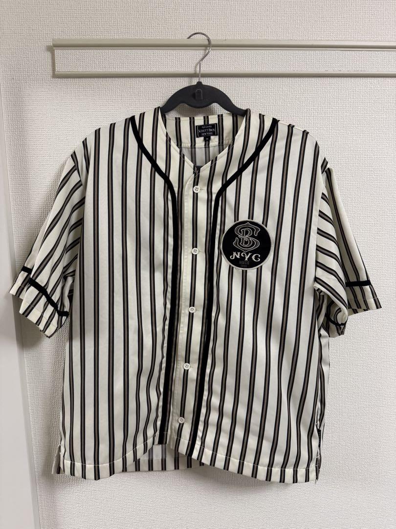 Schott ショット STRIPE BASEBALL SHIRT Mサイズ