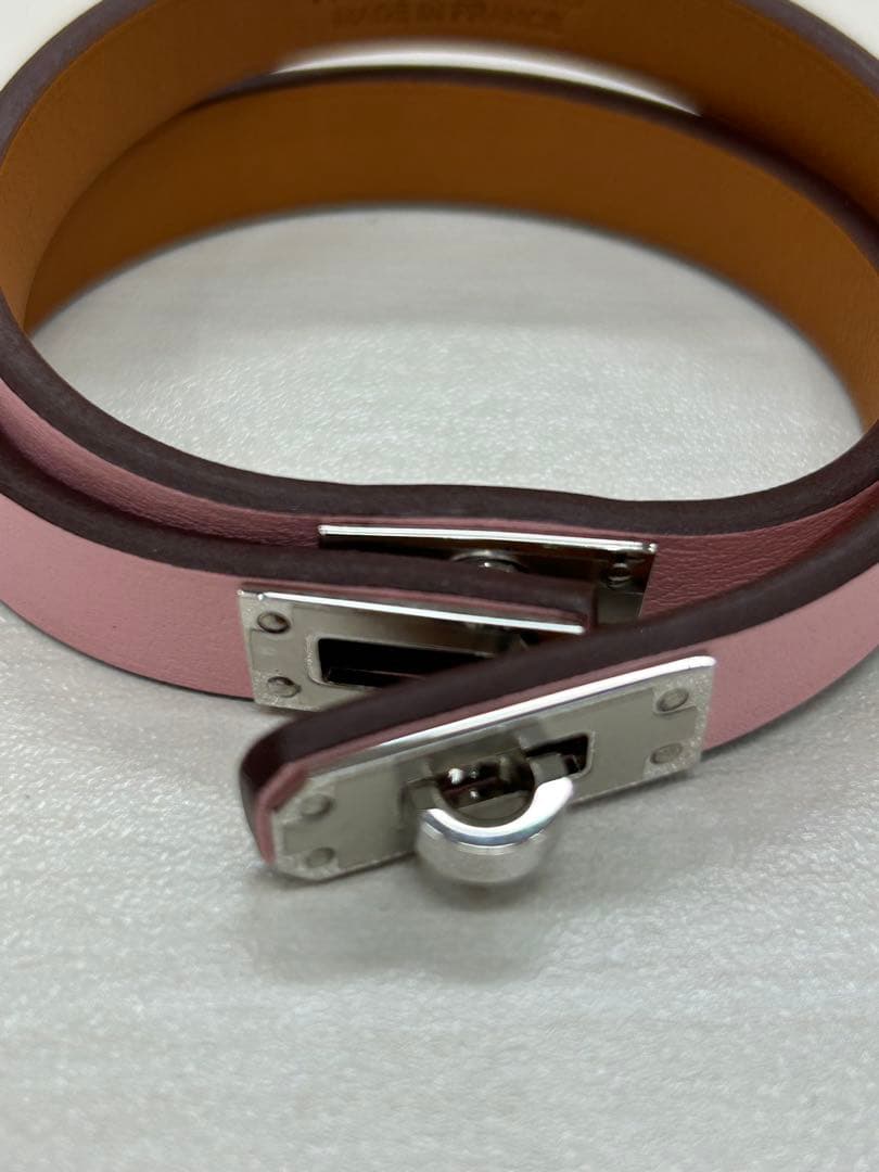 早い者勝ち‼️エルメス ミニケリー ブレスレット ドゥブルトゥール B刻印 ピンク 早い者勝ち‼️エルメス ミニケリー ブレスレット ドゥブルトゥール B刻印 ピンク