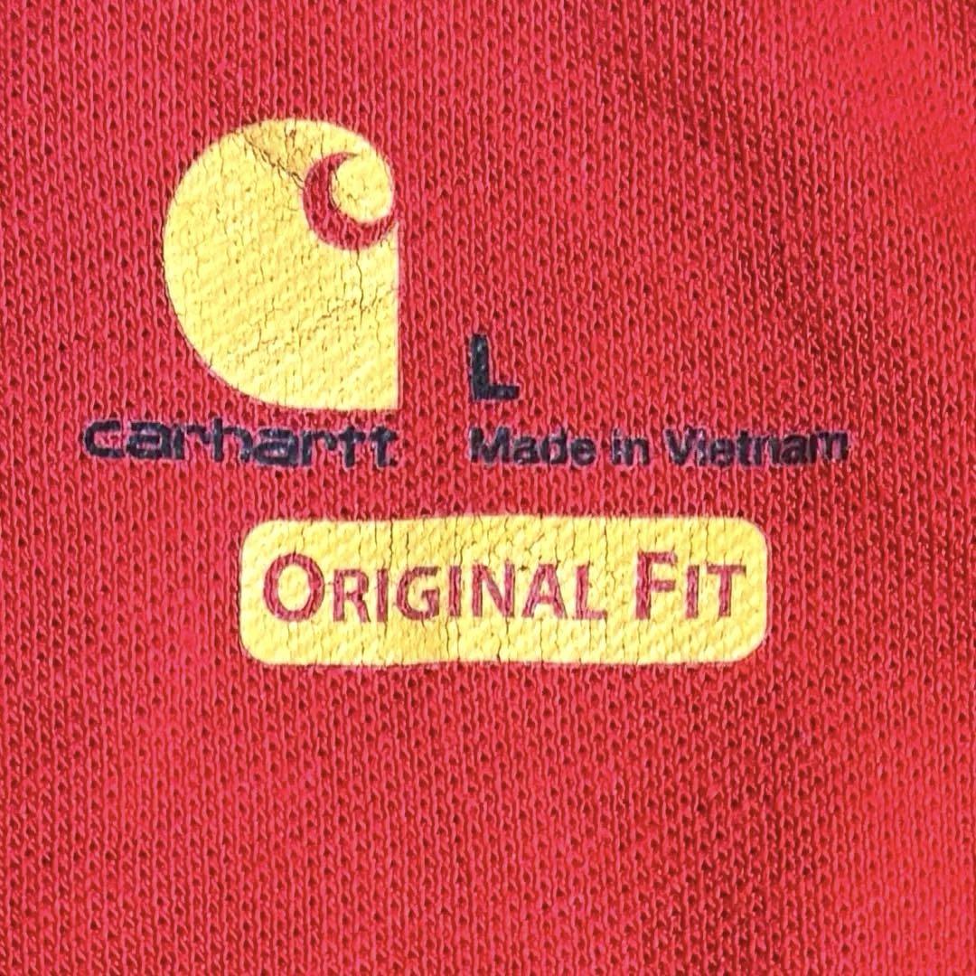 00s US古着　carhartt ストア系　半袖ポロシャツ　レッド　L