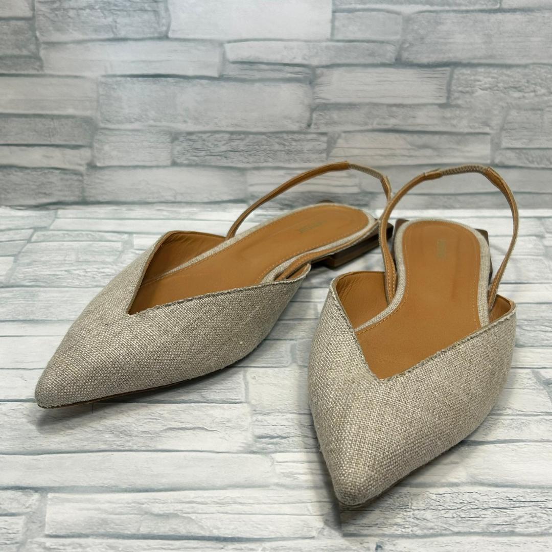 【美品】PIPPICHIC パンプス キャンバス バックストラップ 24cm