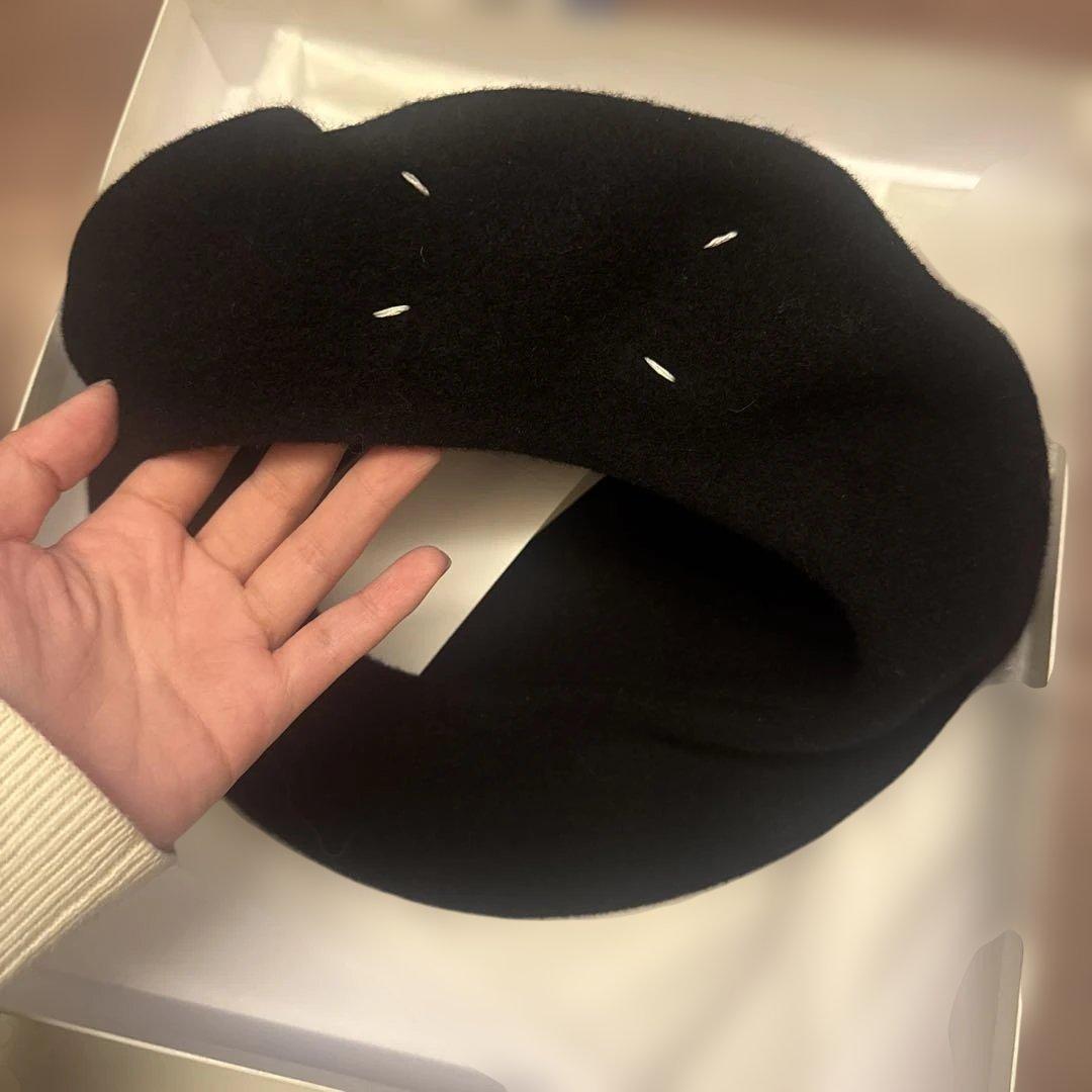 Maison Margiela 黒いウールベレー帽 SサイズMaison Martin Margiela