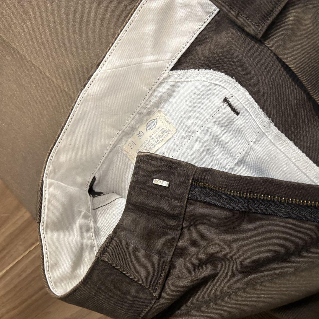80s USA製 Dickies874 ワークパンツ \"ダークブラウン\"