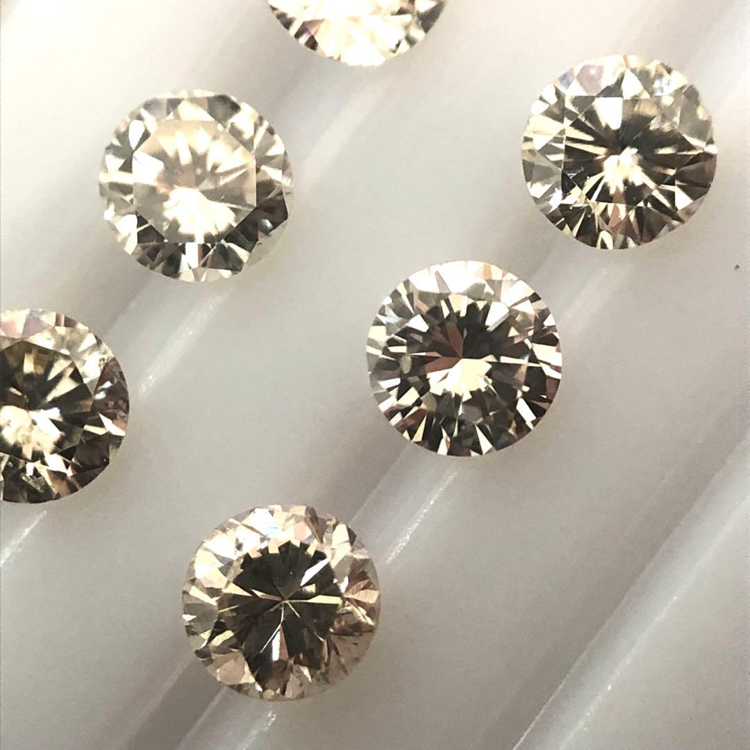 ベリーライトブラウン系 ナチュラル 天然ダイヤモンド 9p計0.50.ct NEXPOTALLINN_EU