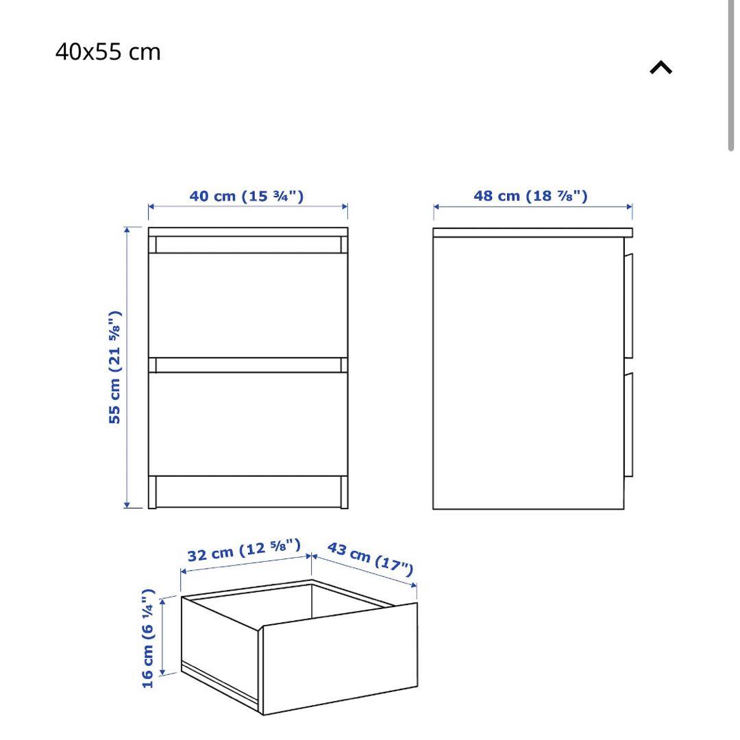 IKEA MALM サイドテーブル ベッドテーブル