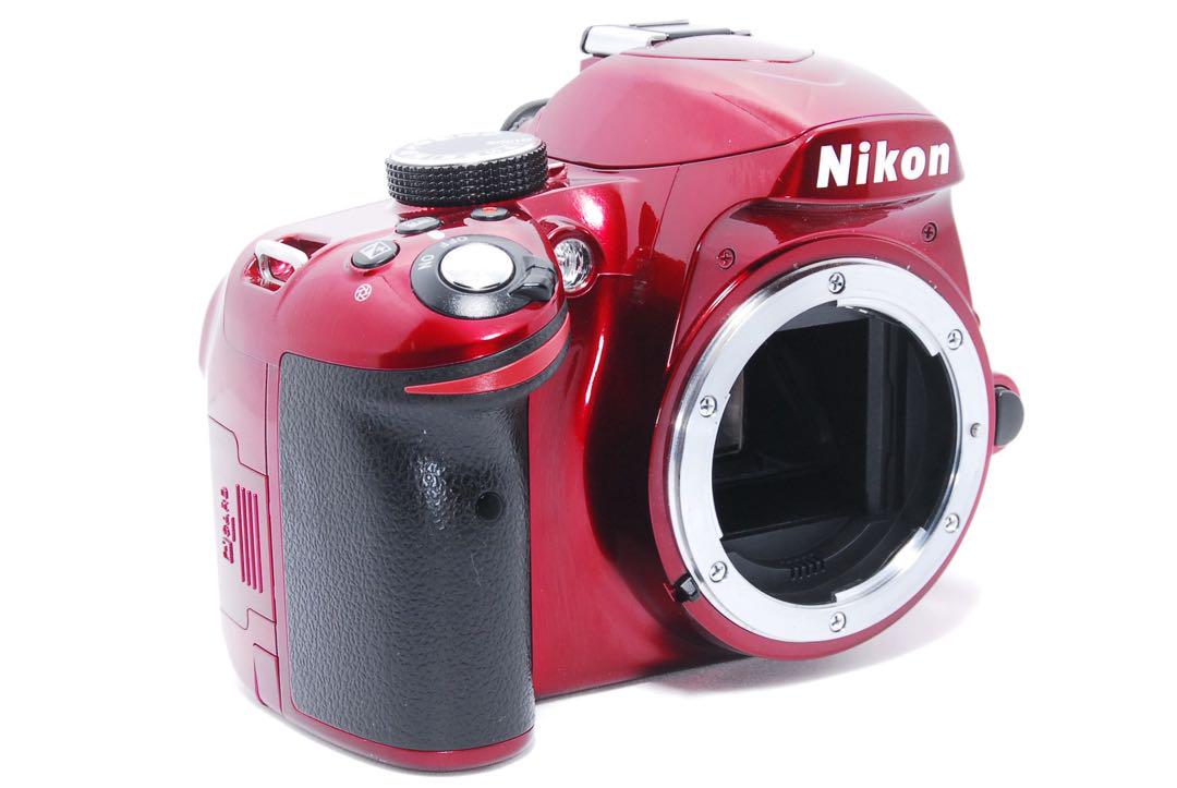 希少な赤色！Nikon D3200 レッド＆標準レンズセット スマホ転送