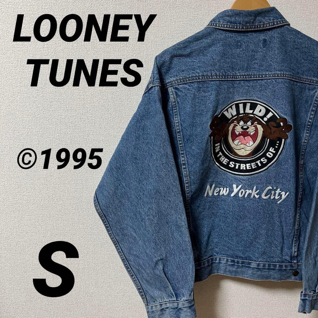 LOONEY TUNES デニムジャケット タズ 刺繍 バックプリント 古着