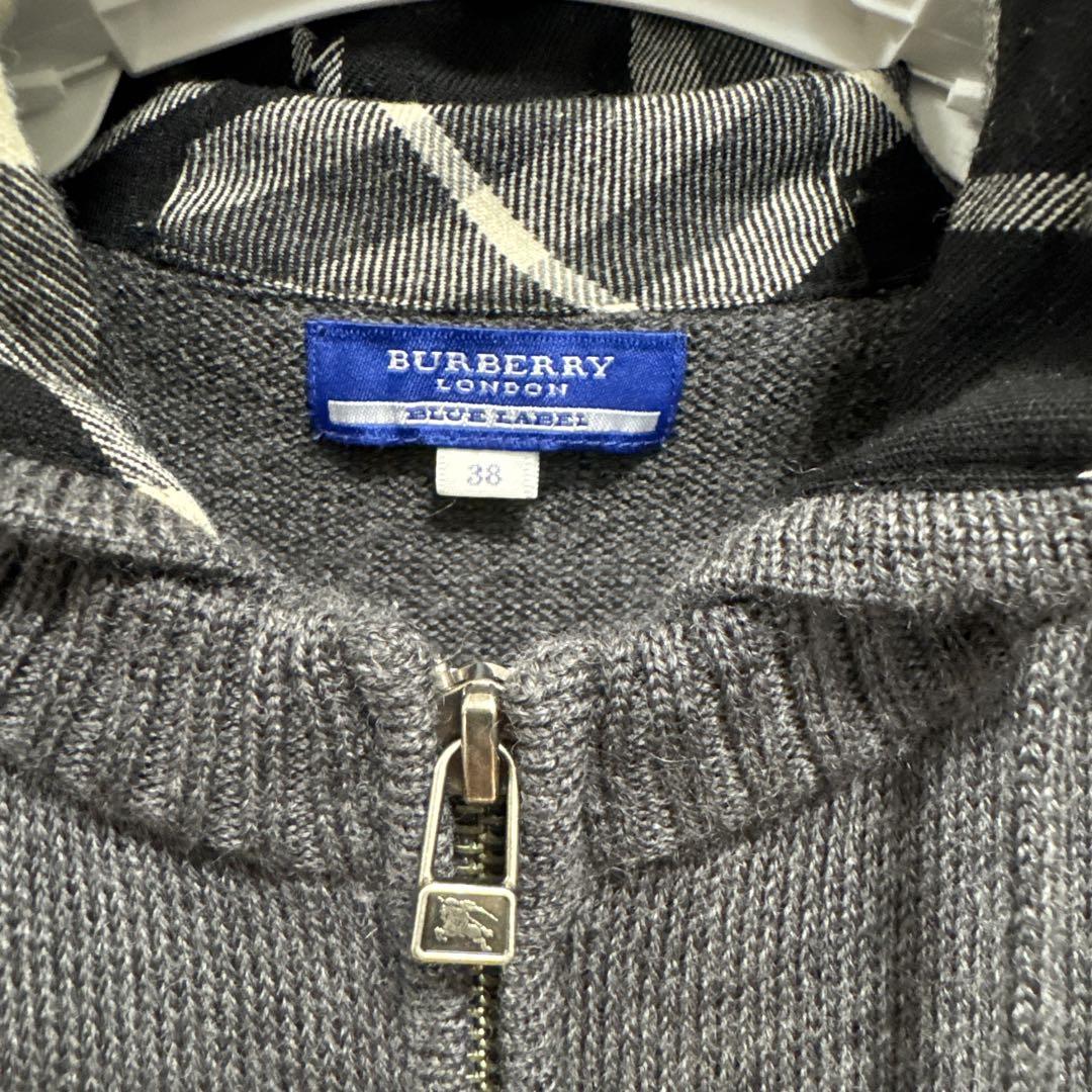 BURBERRY ブルーレーベル グレー パーカー 38