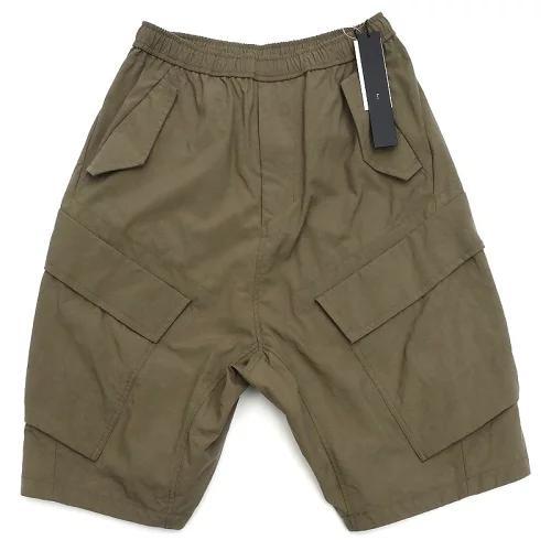 A04102 新品 JULIUS カーゴ ショート パンツ:3 カーキ