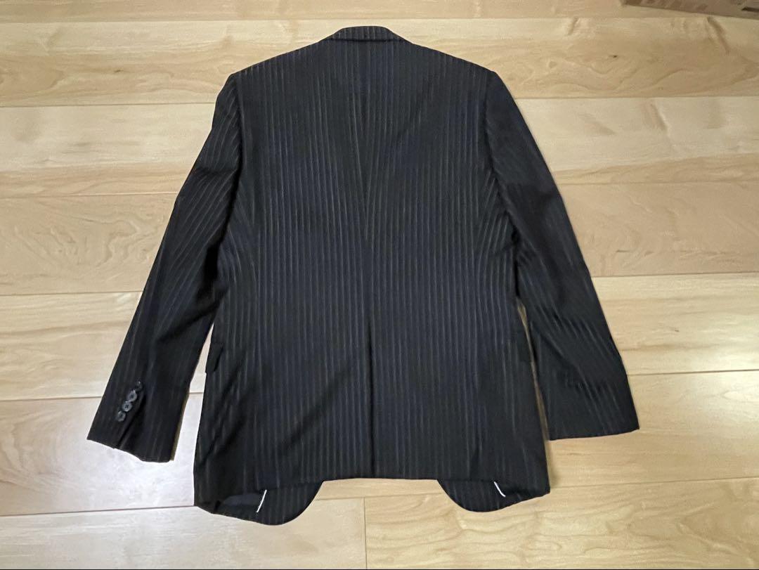 SUITSELECT A4 3ピース ★ ブラック ストライプ