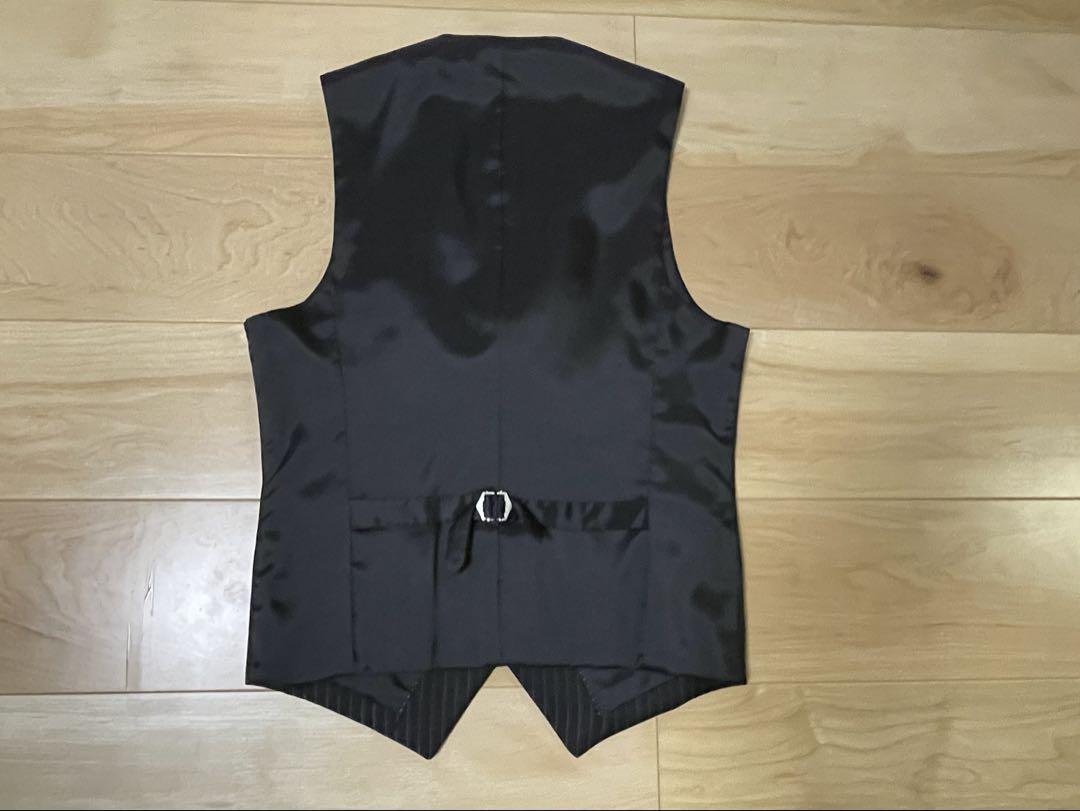 SUITSELECT A4 3ピース ★ ブラック ストライプ