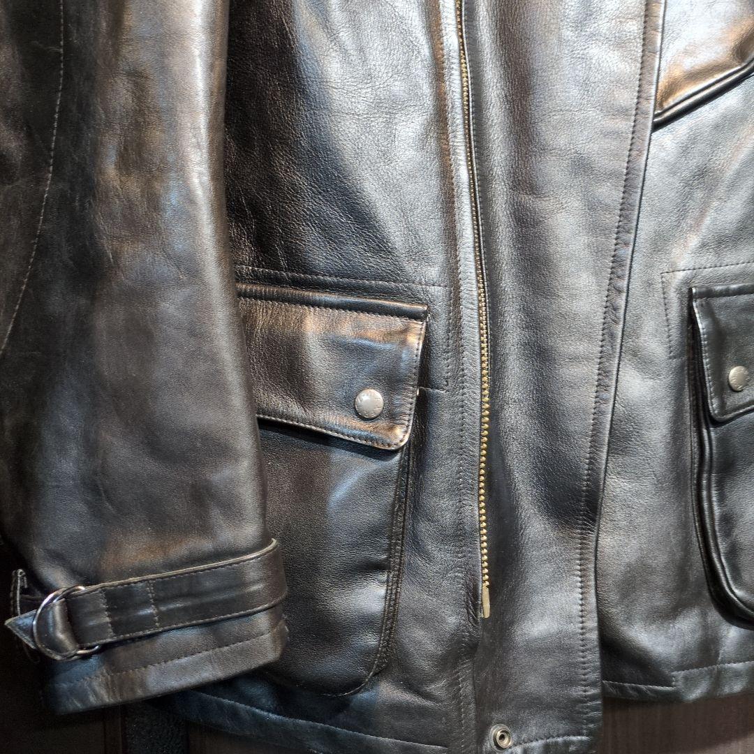 美品 マックスフリッツ レザー コート ジャケット Size48 黒