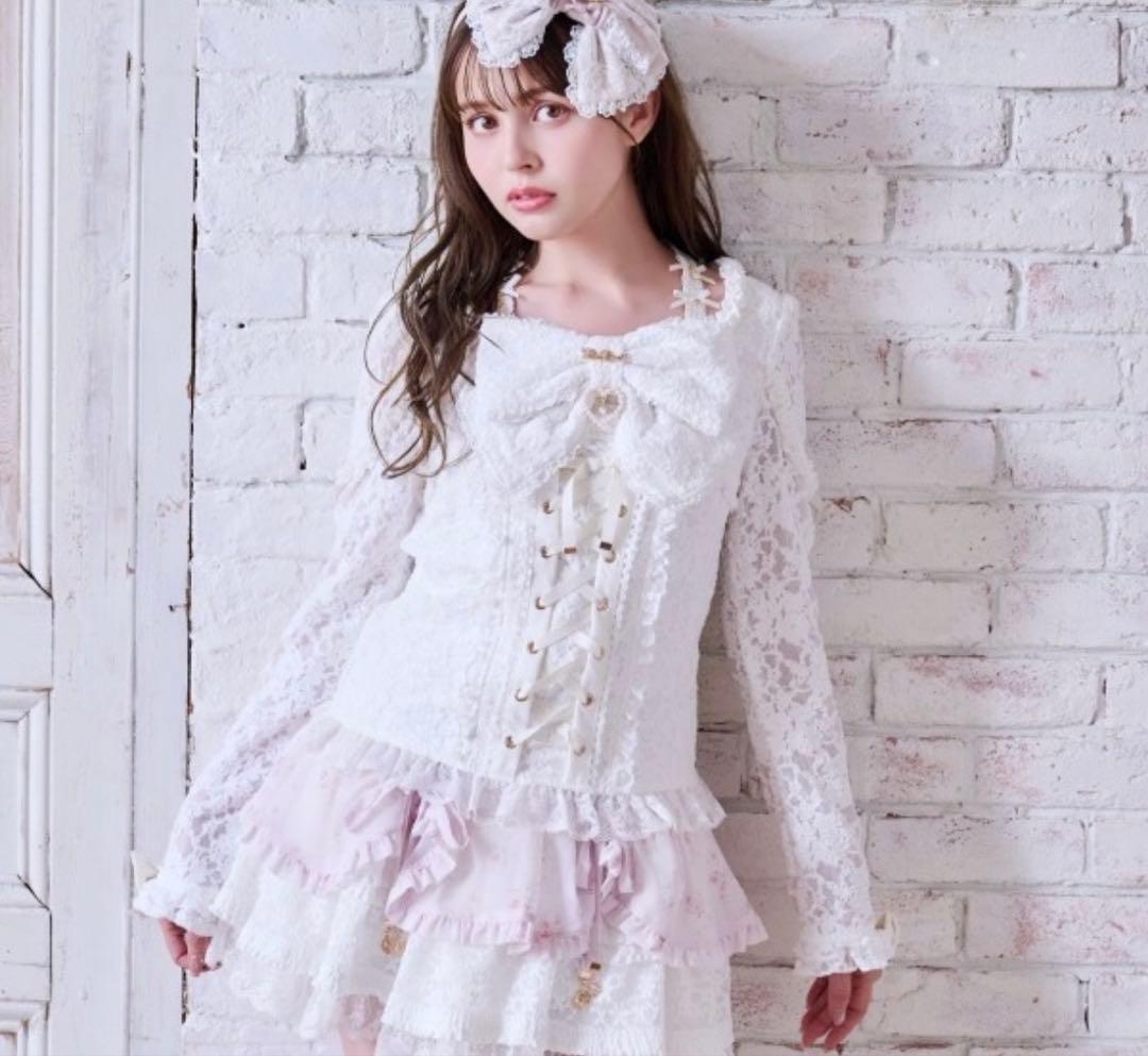 LIZLISA レースニットソートップス ホワイト SIZE LIZ LISA