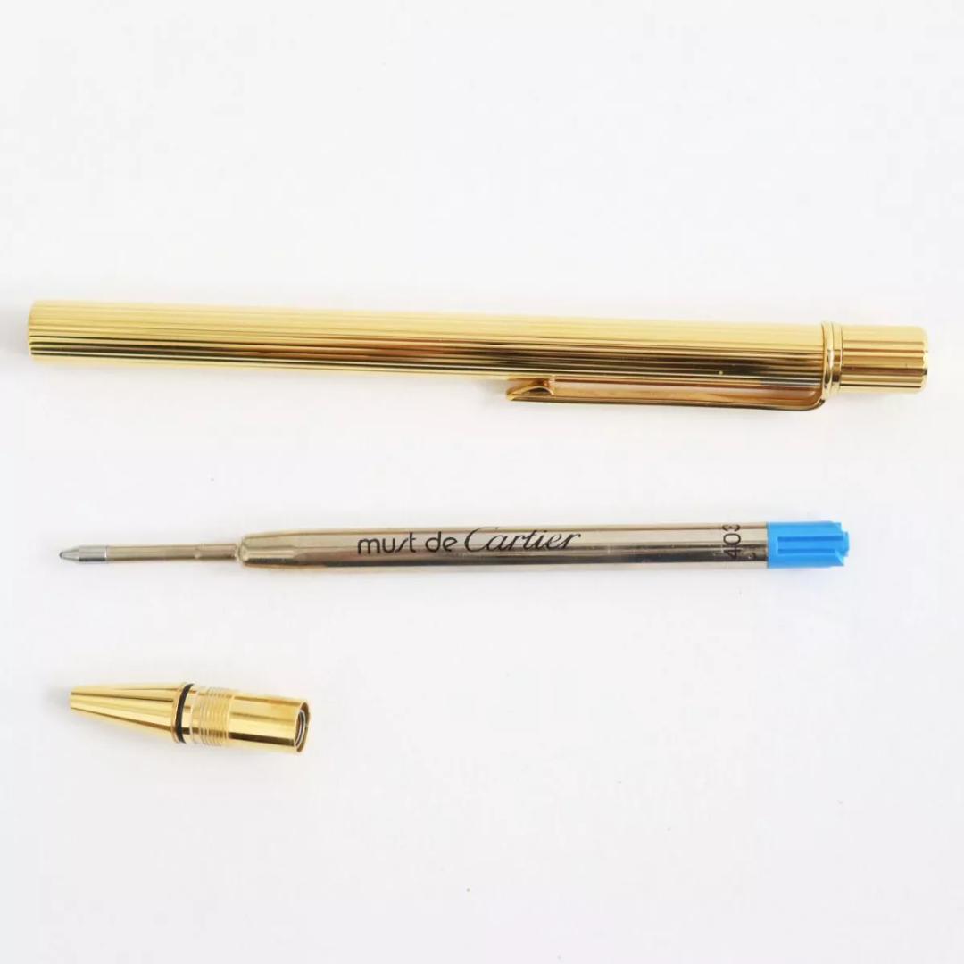 カルティエ Cartier ボールペン ゴールド ツイスト ストライプ