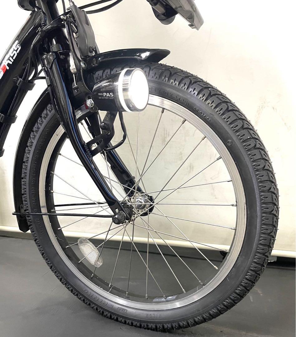 電動アシスト自転車　ヤマハ　パスキッス　20インチ 子供乗せ　新型アシスト　黒色