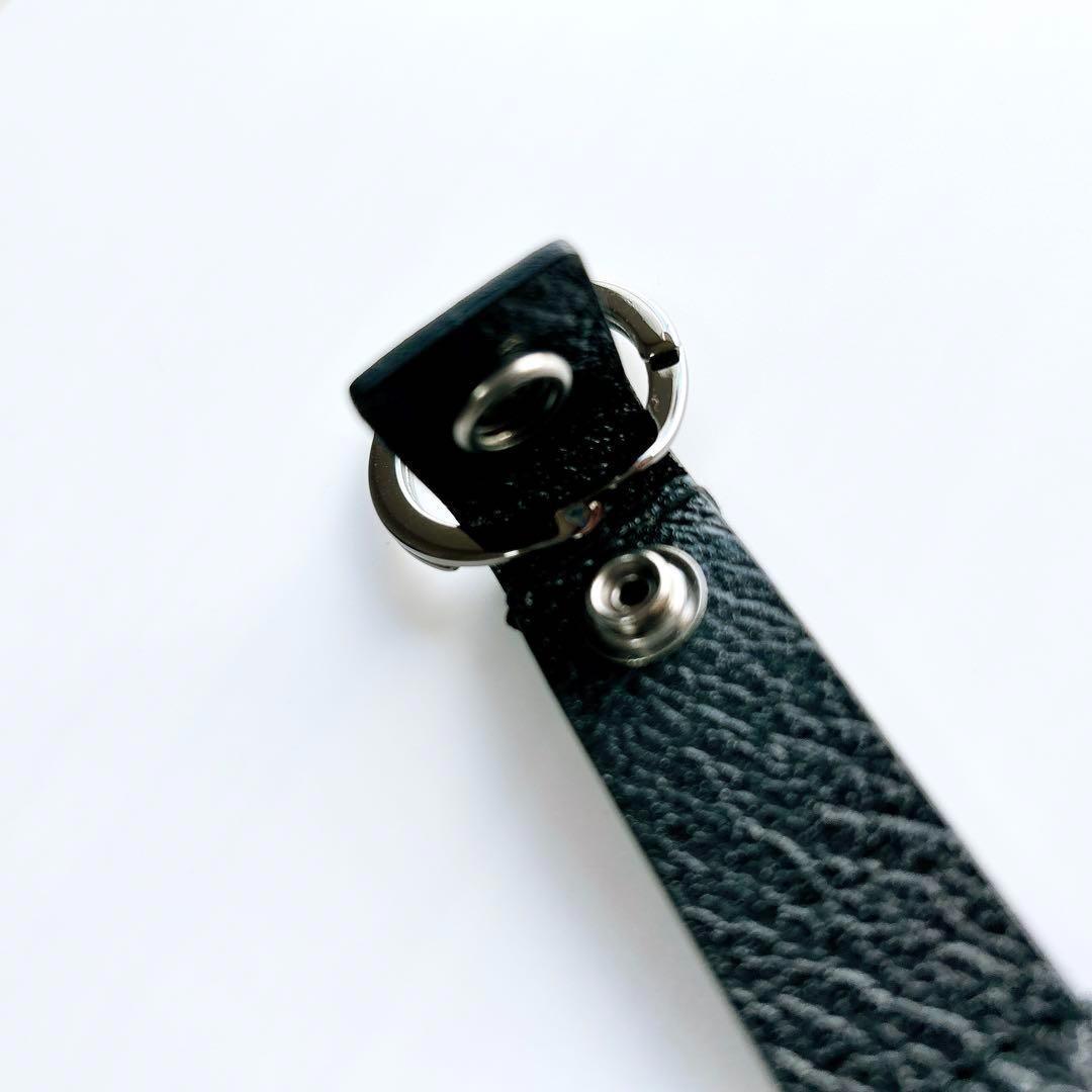 【希少】メンズ GUCCI グッチ キーホルダー キーリング  ブラック ケース