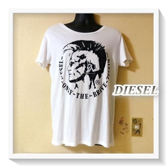DIESELディーゼル◇ブレイブマン モヒカン ピアス付きメンズT
