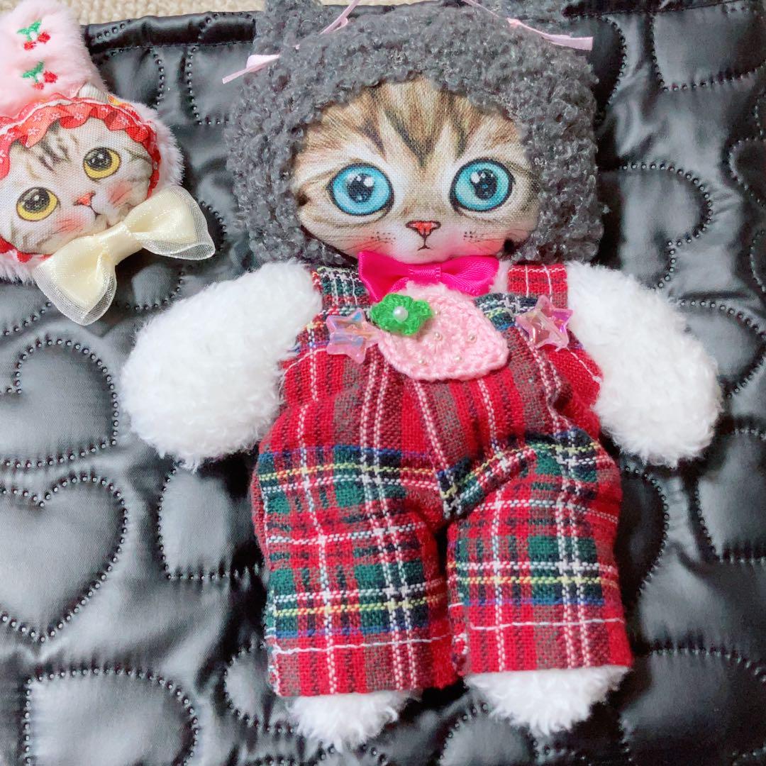 サバ猫ちゃんサコシュ コヤンイサムチョン ハート柄キルト