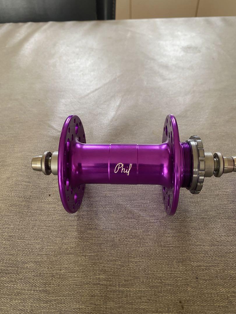 PHILWOOD Pro  track hub 前後セット purple