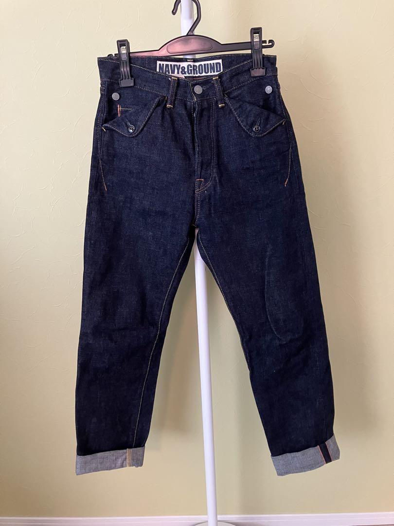 KATO カトー　NAVY&GROUND ストレートデニム 28