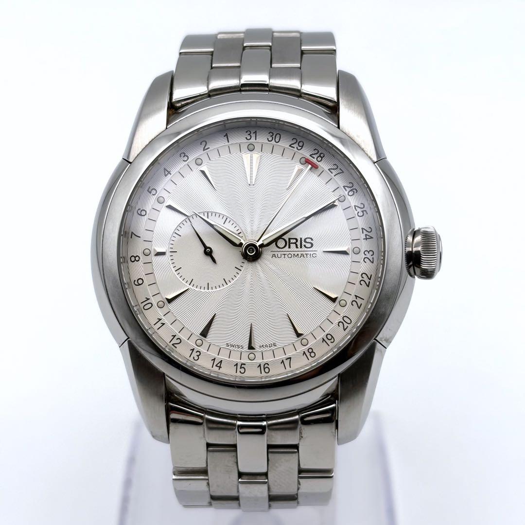 ORIS ARTELIER 自動巻き ポインターデイト スモセコ 裏スケ 腕時計