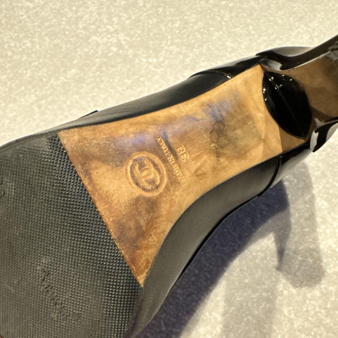 シャネル　CHANEL ブーティ　アンクルブーツ　黒