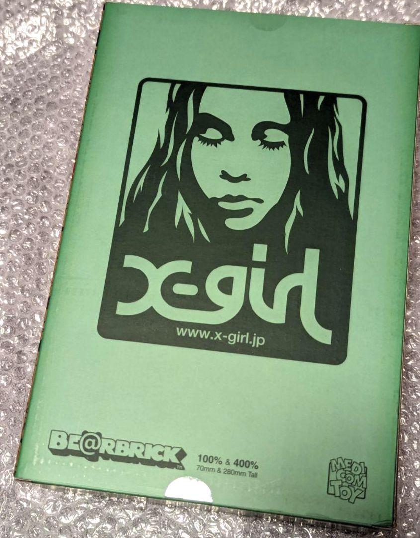 BE@RBRICK X-girl CLEAR GREEN Ver. 新品未開封