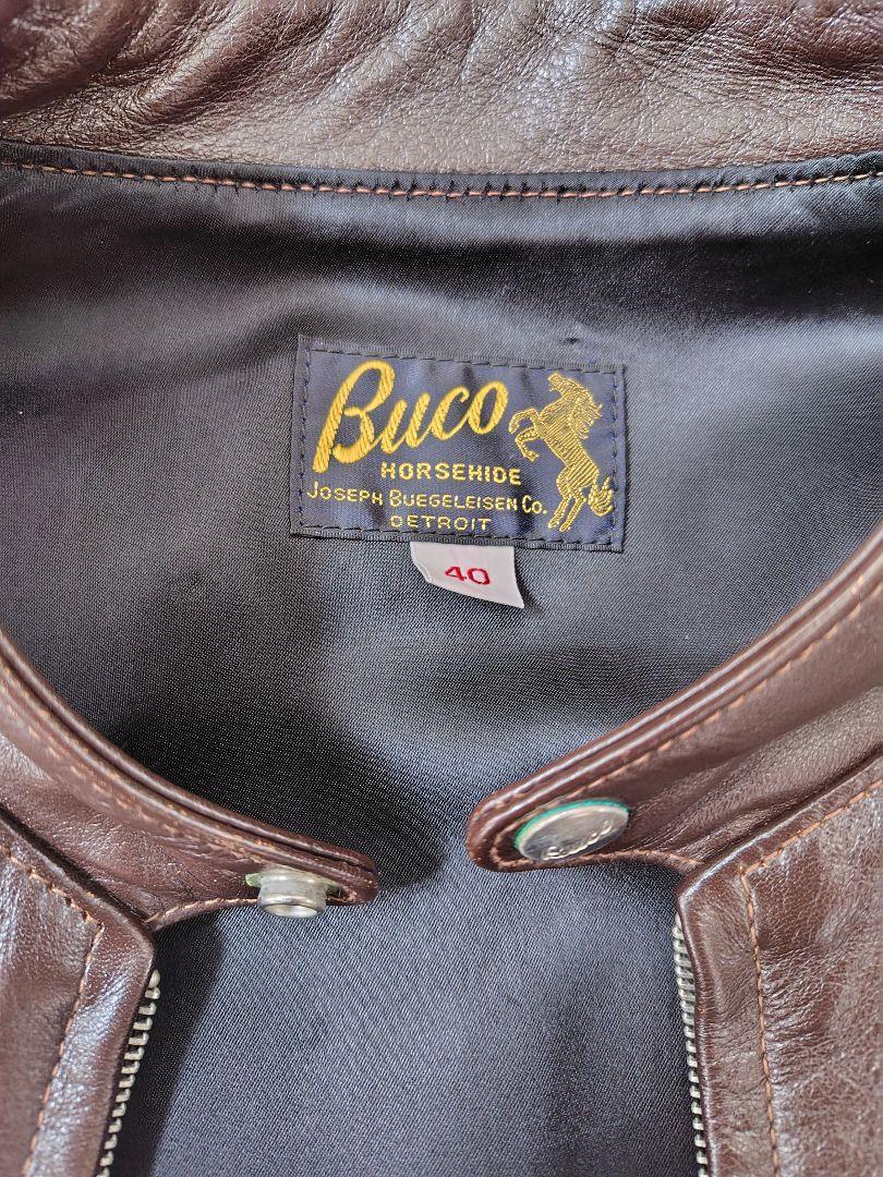 Buco J100 レザーホースハイド シングルライダースジャケット サイズ40