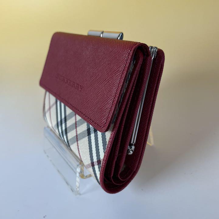 BURBERRY バーバリー ノバチェック 二つ折り がま口財布