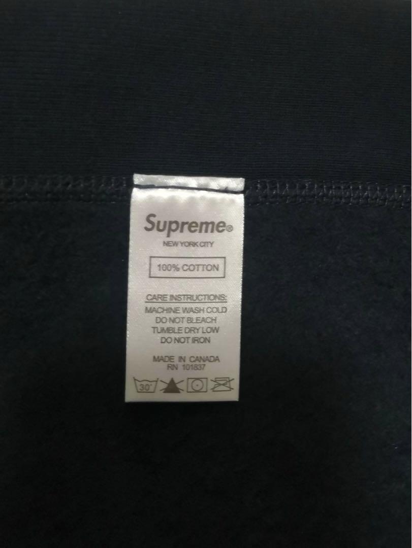 にゃおSupreme 刺繍  トレーナー　ネイビー