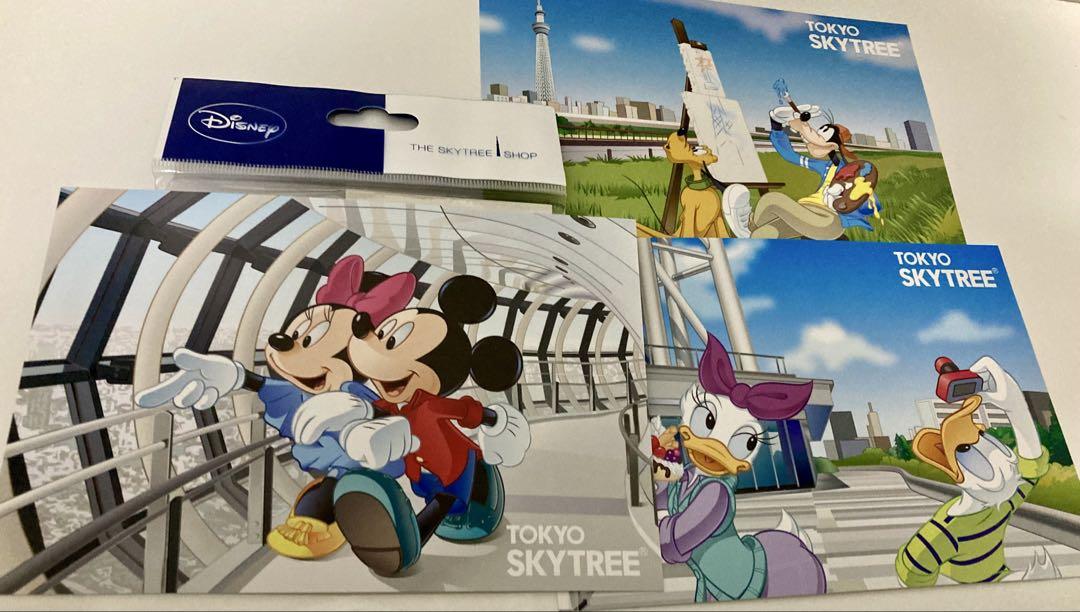 スカイツリー ディズニー ポストカード 3枚セット ミッキー