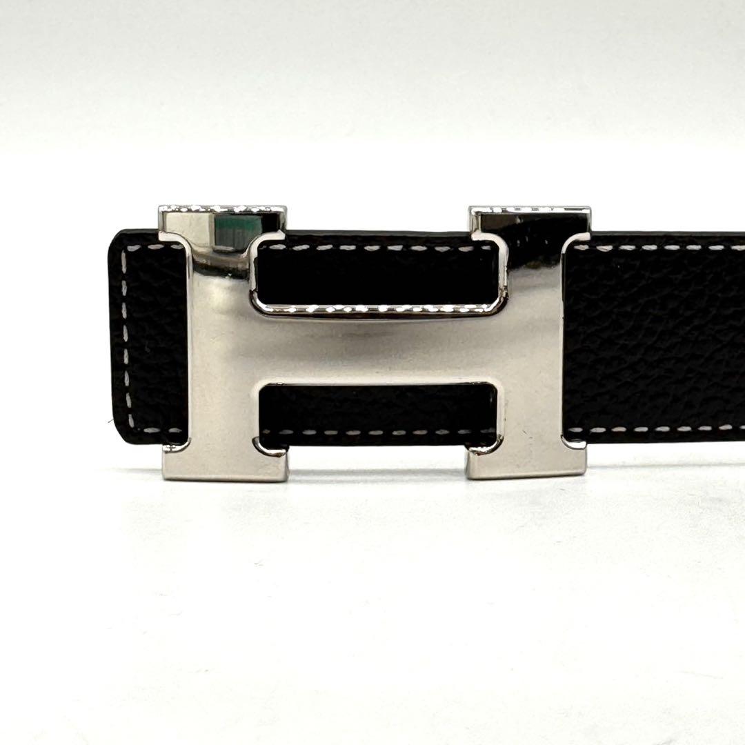 ✨極美品✨エルメス ベルト コンスタンス リバーシブル H金具 シルバー レザー