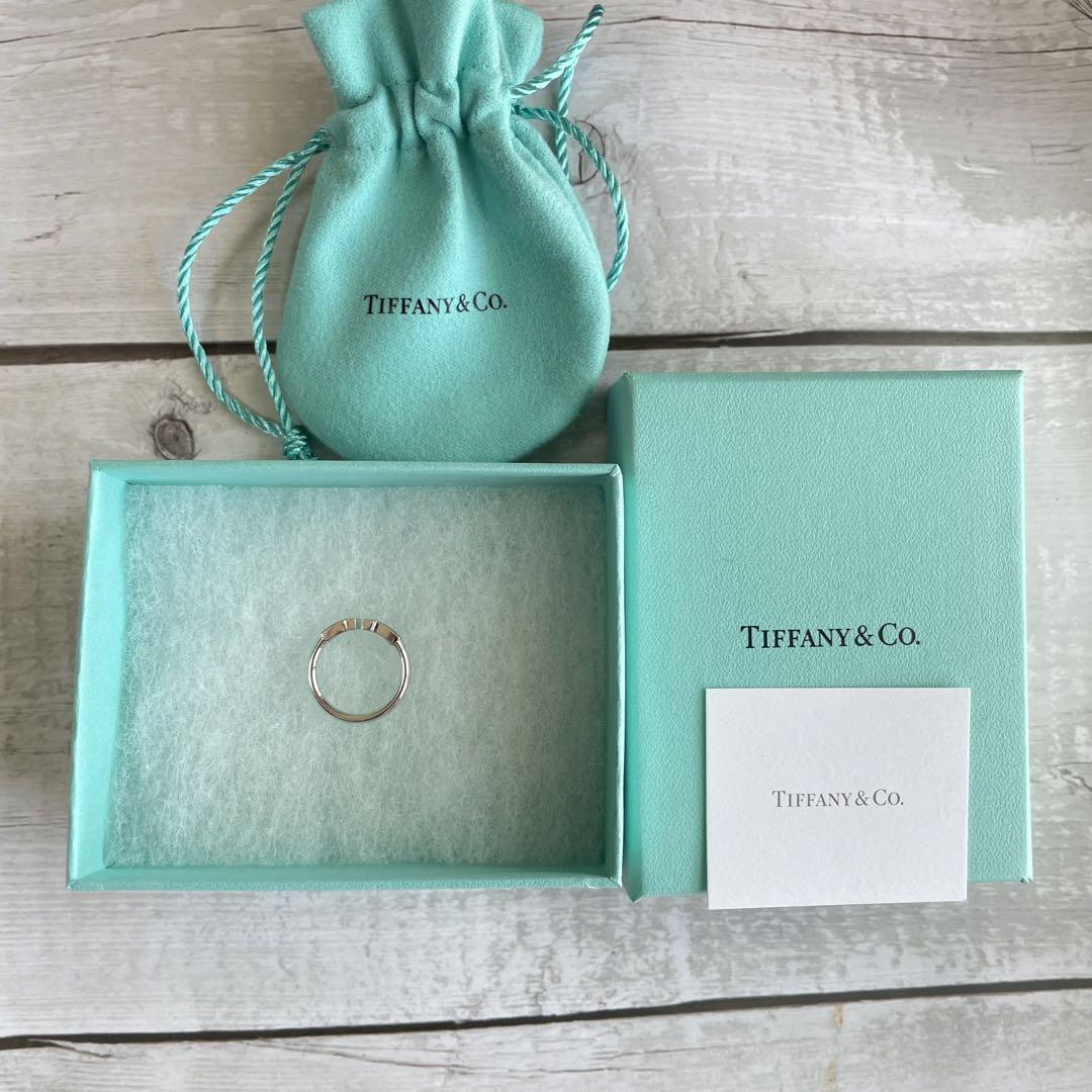 新品TIFFANY\u0026Co.ティファニーTワイヤーリングホワイトゴールド